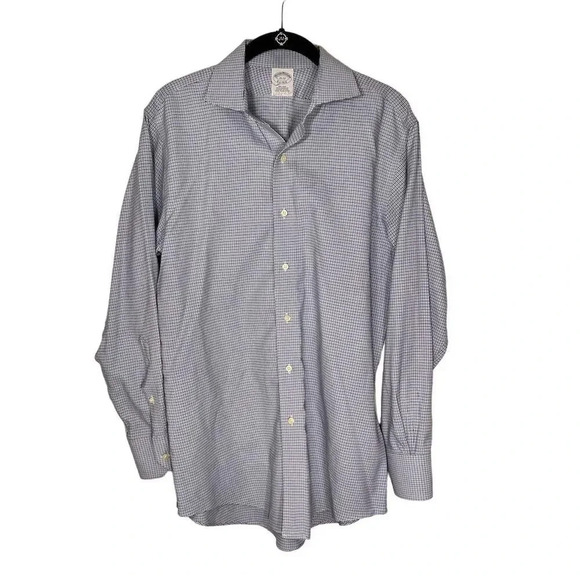 Brooks Brothers Men's Check Slim Fit Dress Shirt 15 Multicolor Long Sleeve - Picture 1 of 10